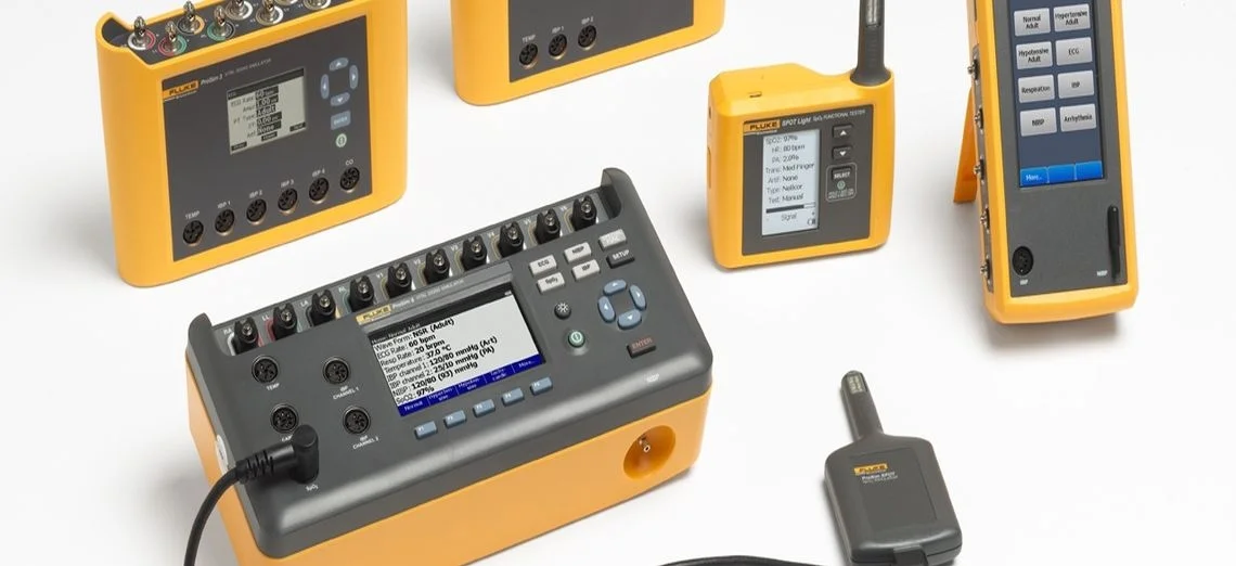 Biomedical test instruments used to calibrate healthcare equipment